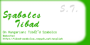 szabolcs tibad business card